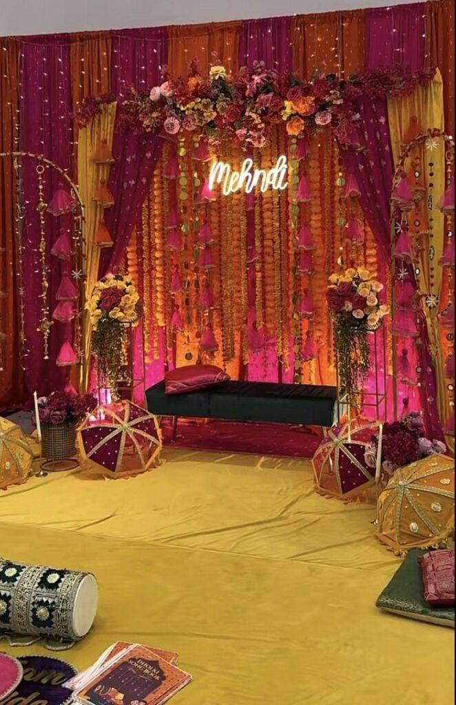 mehendi stage decoration Kolkata event planner