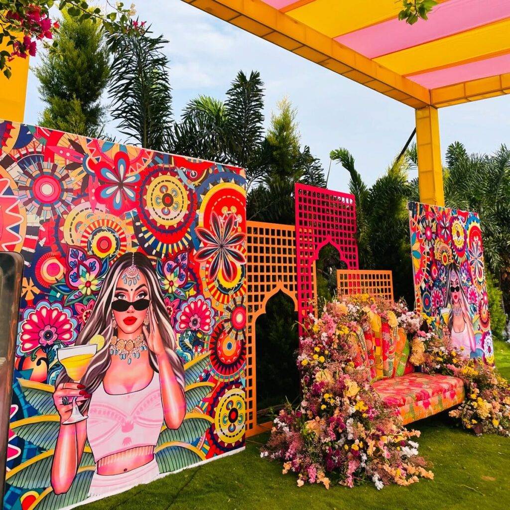 wedding backdrop themes Kolkata floral stage design