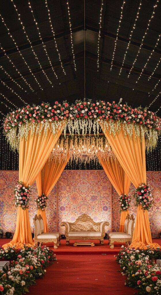 premium finish Bengali wedding Kolkata stage décor