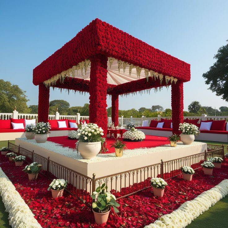 wedding mandap decoration by Oikar Events