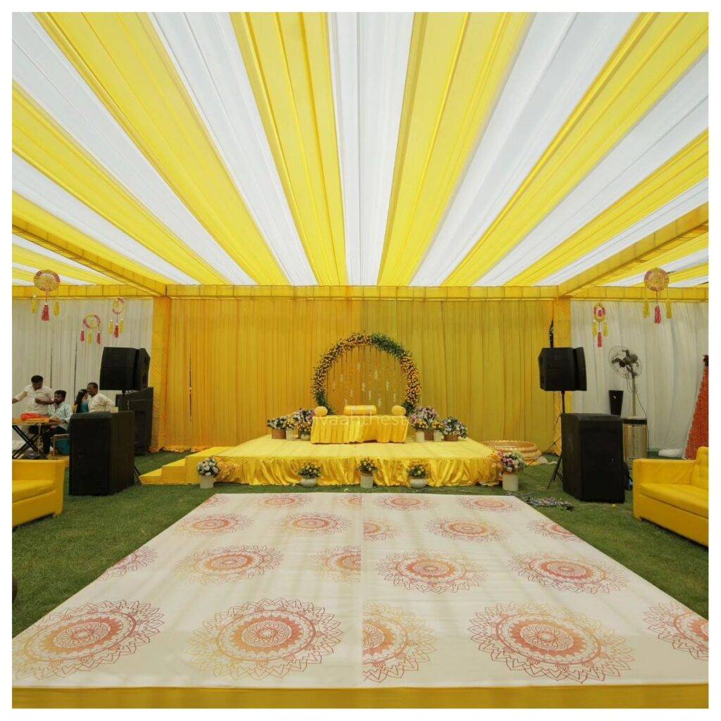 premium haldi event setup