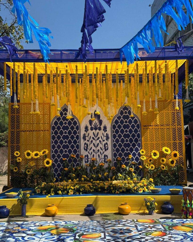 luxury haldi ceremony decoration