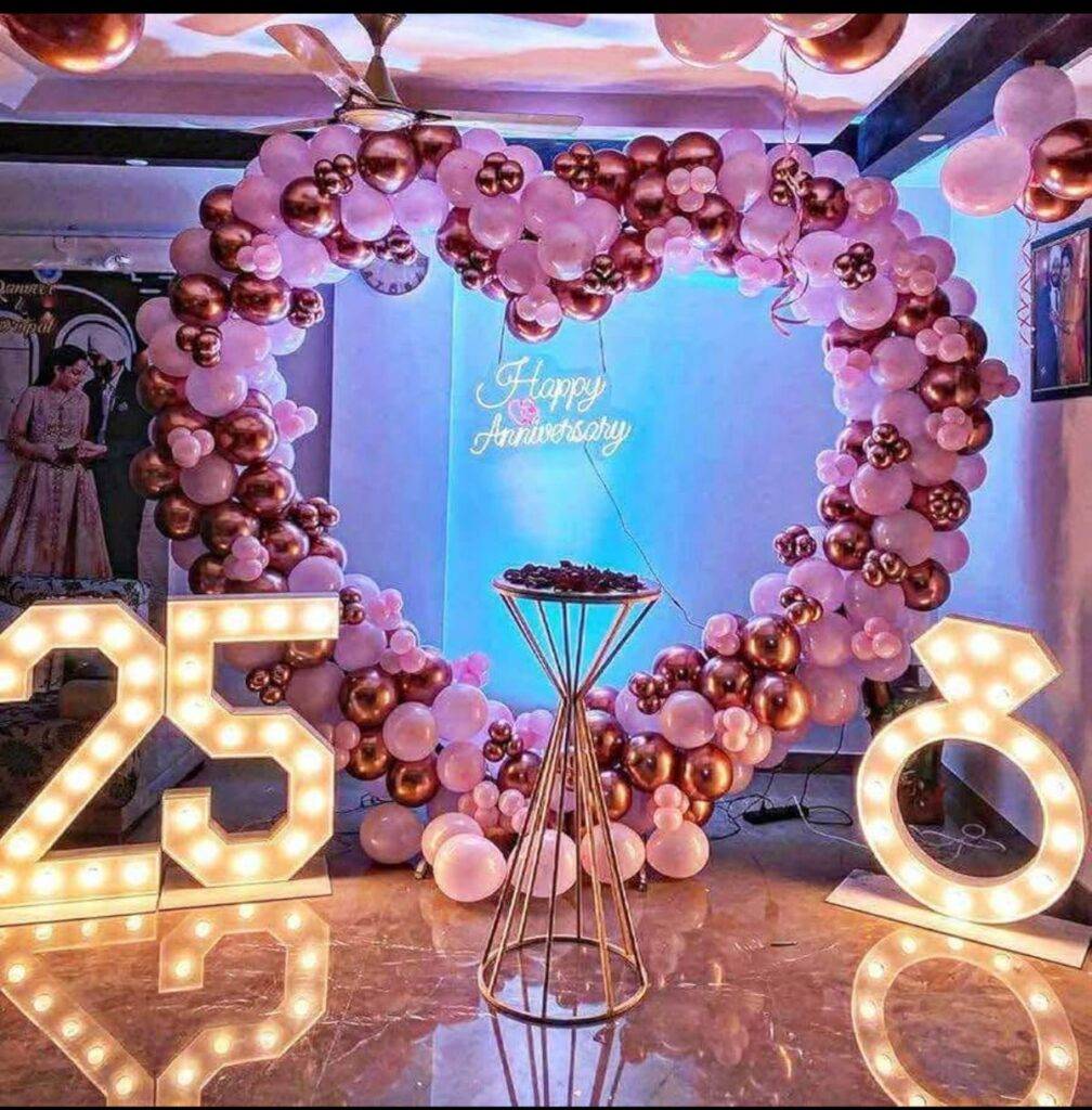 romantic anniversary setup