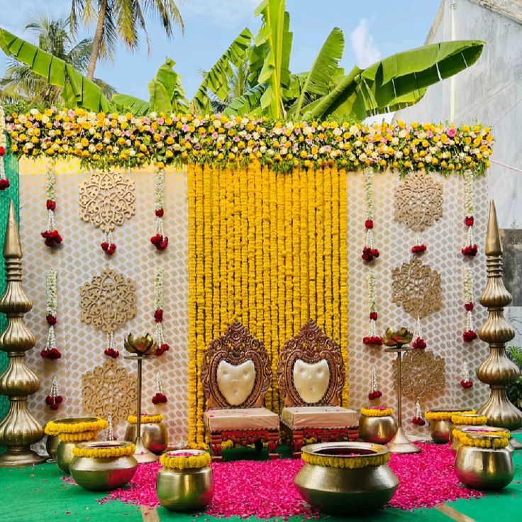 Floral Haldi Decoration