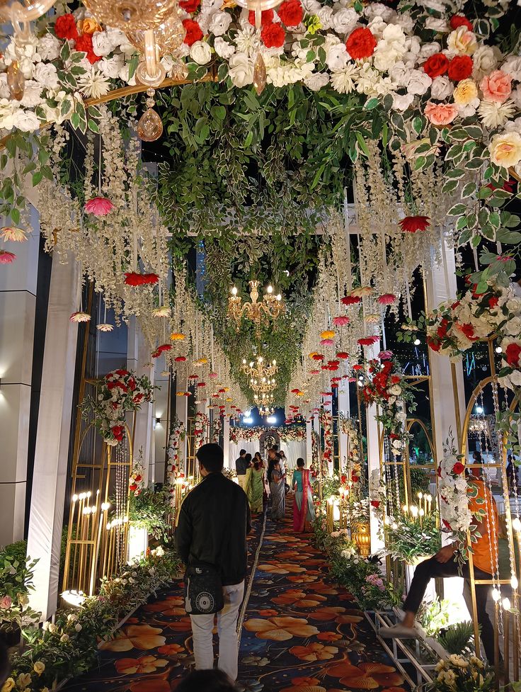 Ceiling decoration for a wedding venue