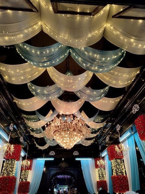 Ceiling decoration for a wedding venue